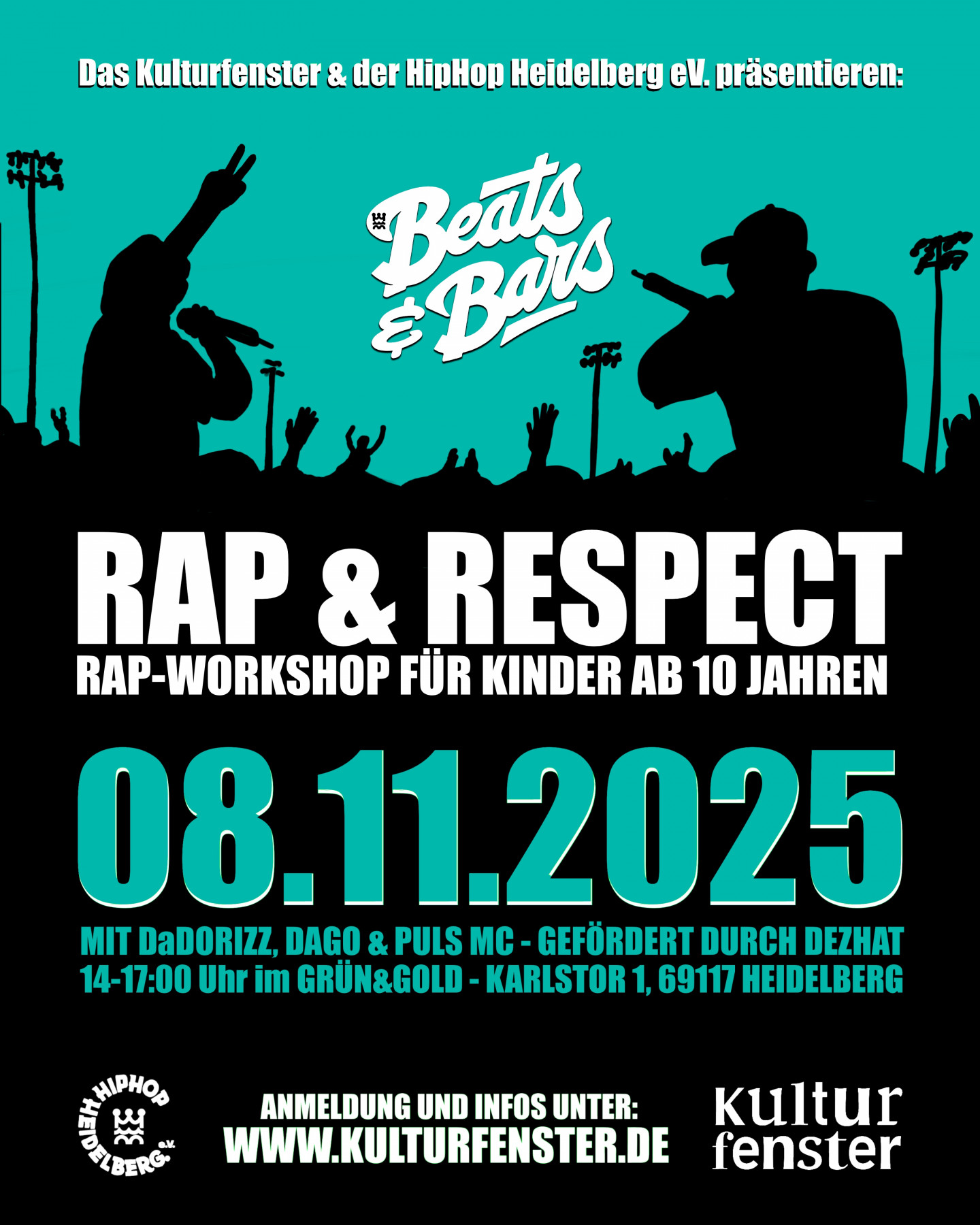 "RAP & RESPEKT" - DER BEATS & BARS RAP-WORKSHOP FÜR KINDER | AB 10 JAHREN