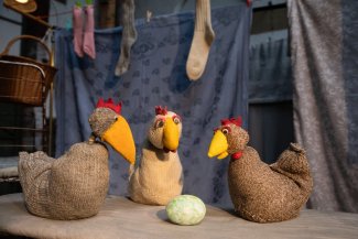 Kindertheater "Ich wollt ich wär ein Huhn" im Kulturfenster Heidelberg; zu Gast: Figurentheater Vagabündel Freiburg